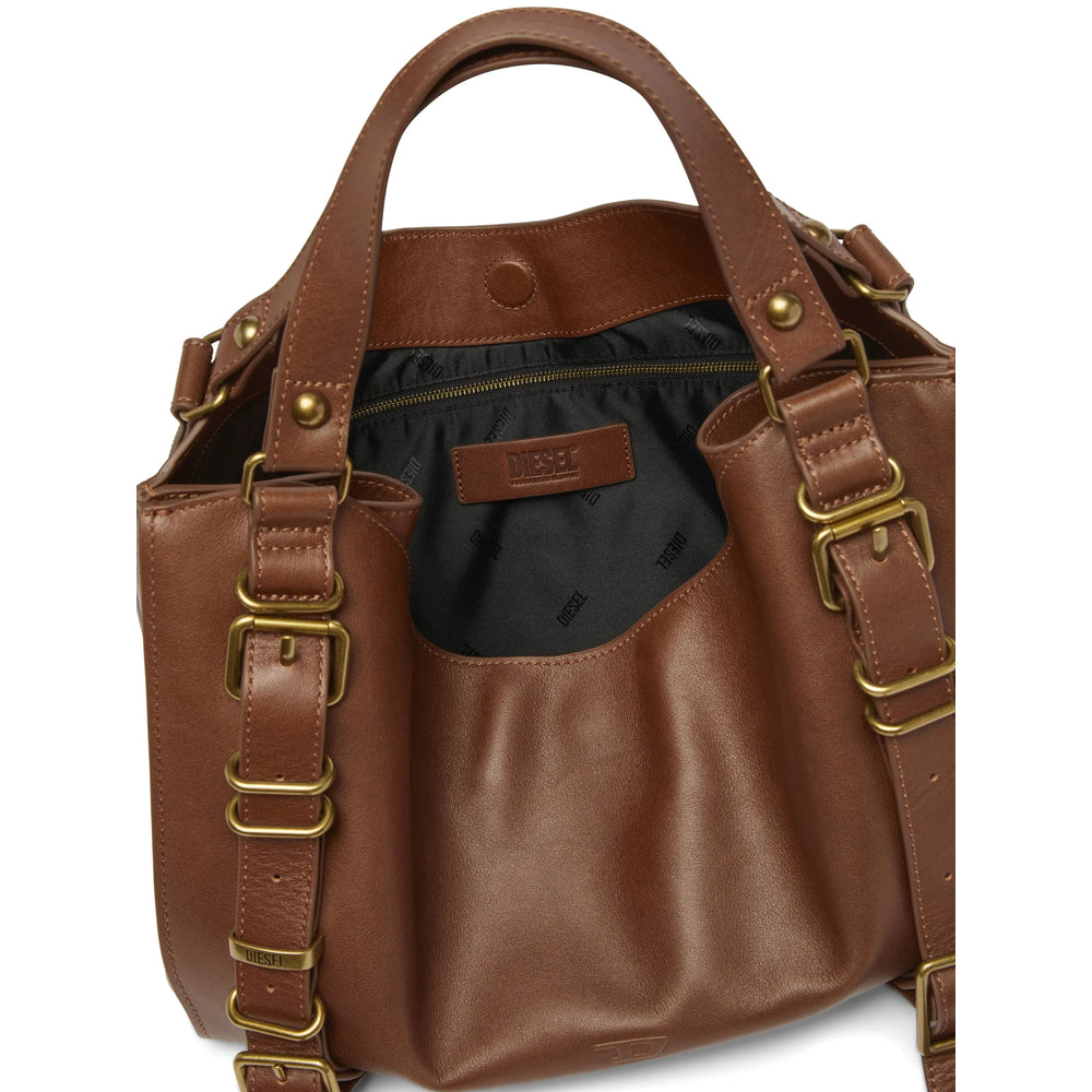 Diesel Brown Tote Bags Women DIESEL