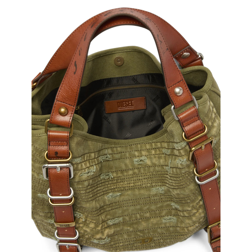 Diesel Green Shoulder Bags Women DIESEL
