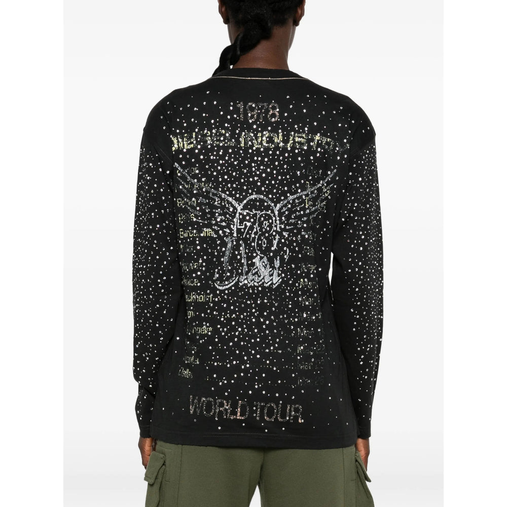 Diesel Black Tops - T-Shirts & Jerseys Women DIESEL