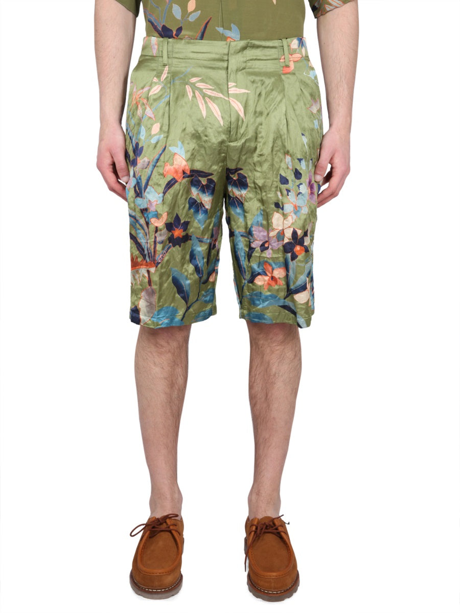Etro Men Bermuda Shorts With Floral Print ETRO