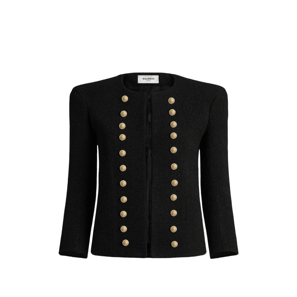 Balmain Black Jackets - Tweed Jackets Women BALMAIN