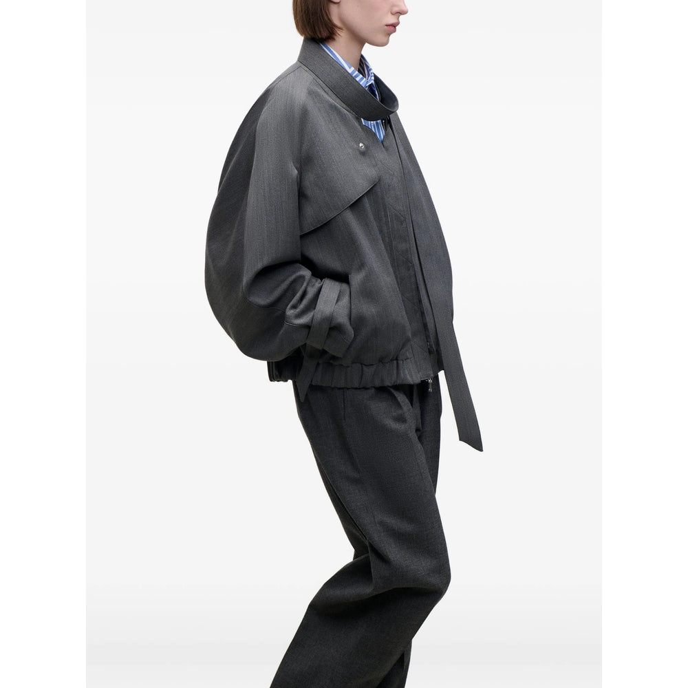 Victoria Beckham Grey Jackets - Bomber Jackets Women VICTORIA BECKHAM