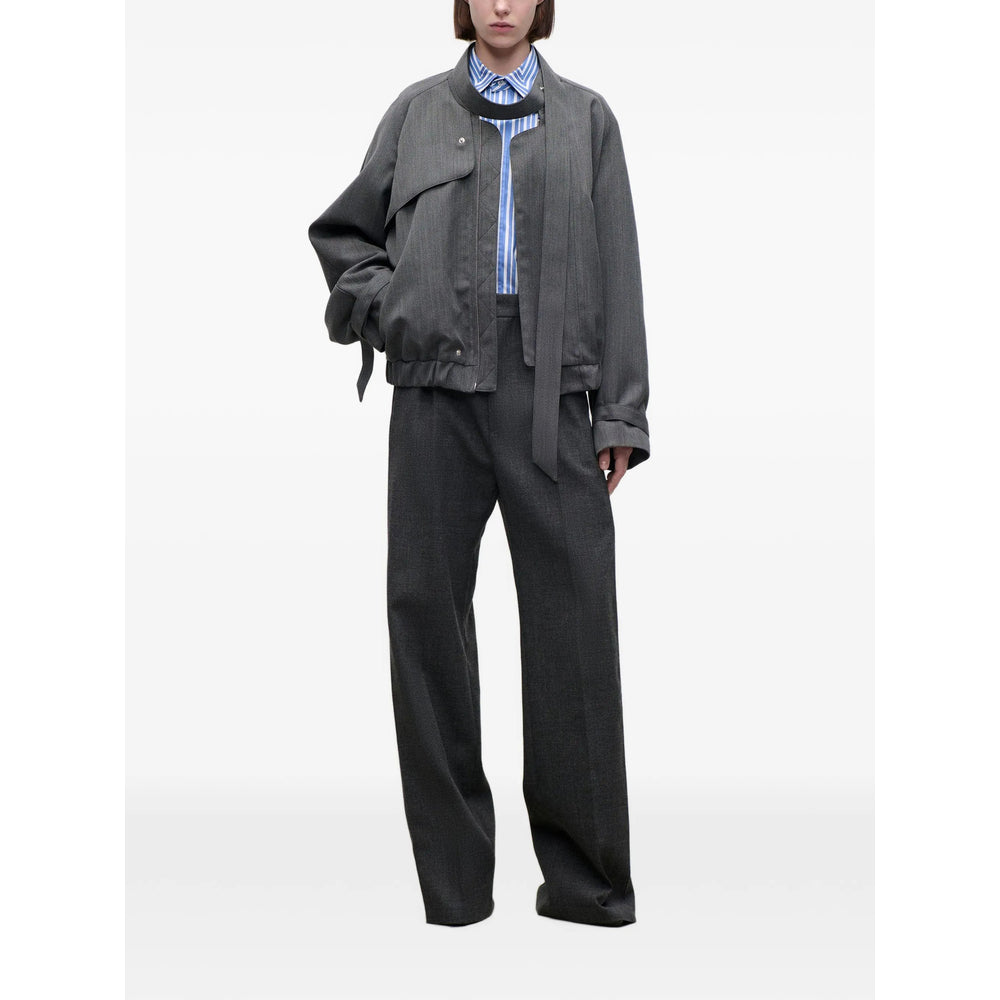 Victoria Beckham Grey Jackets - Bomber Jackets Women VICTORIA BECKHAM