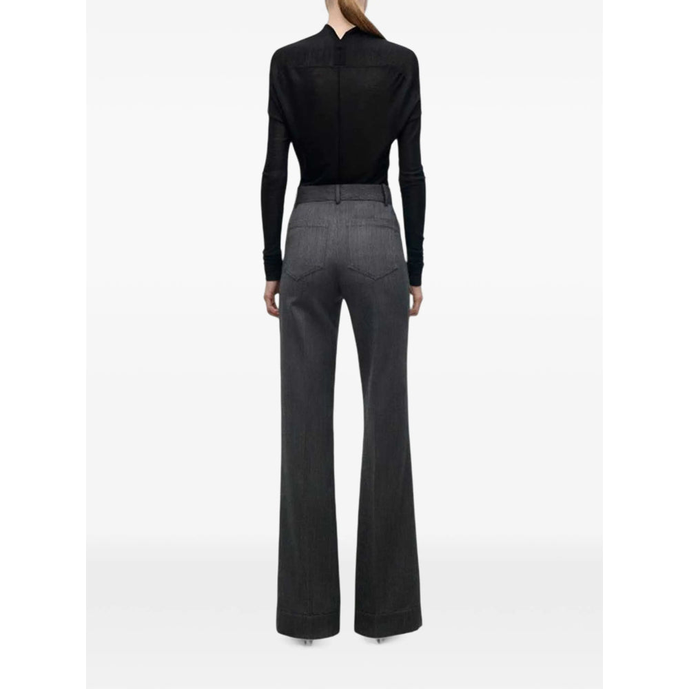 Victoria Beckham Grey Trousers - High-Waisted Trousers Women VICTORIA BECKHAM