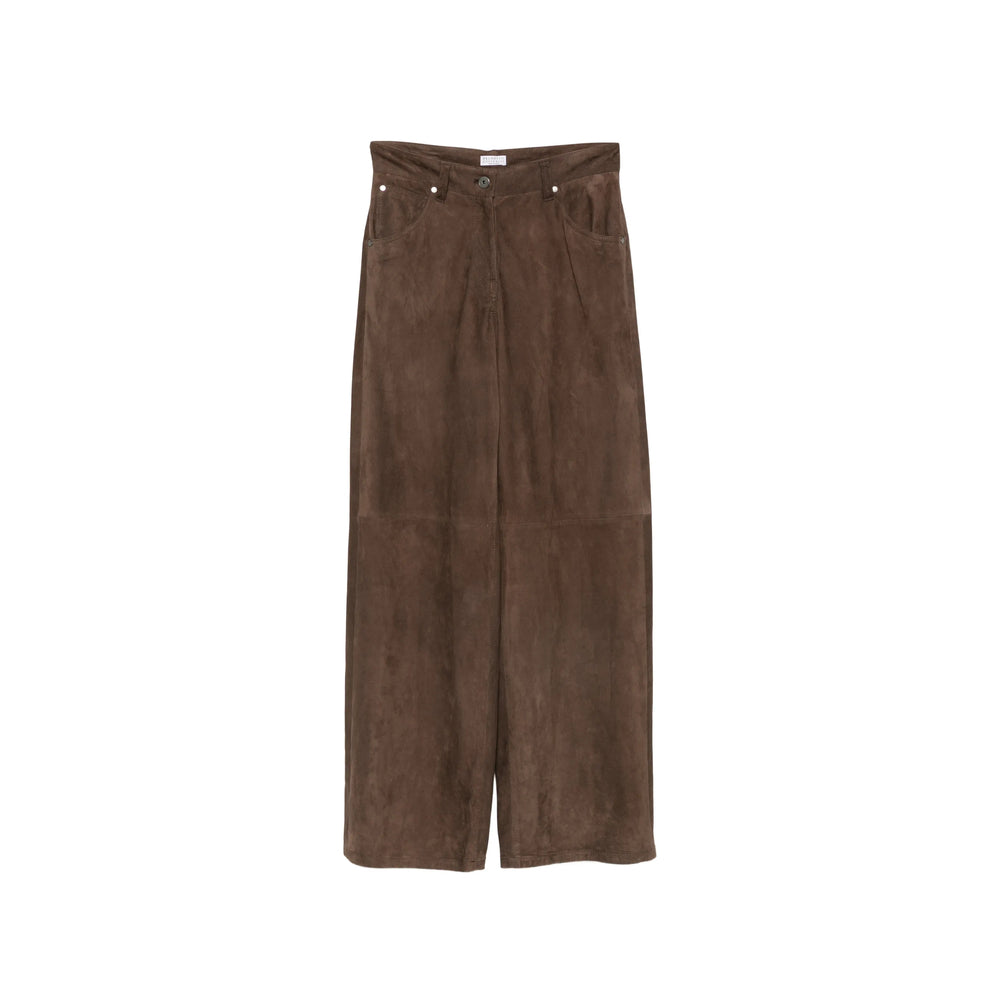 Brunello Cucinelli Brown Trousers - Palazzo Pants Women BRUNELLO CUCINELLI