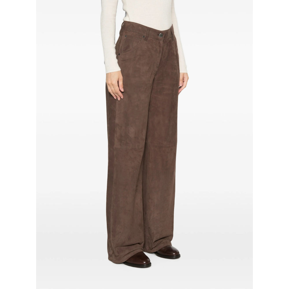 Brunello Cucinelli Brown Trousers - Palazzo Pants Women BRUNELLO CUCINELLI