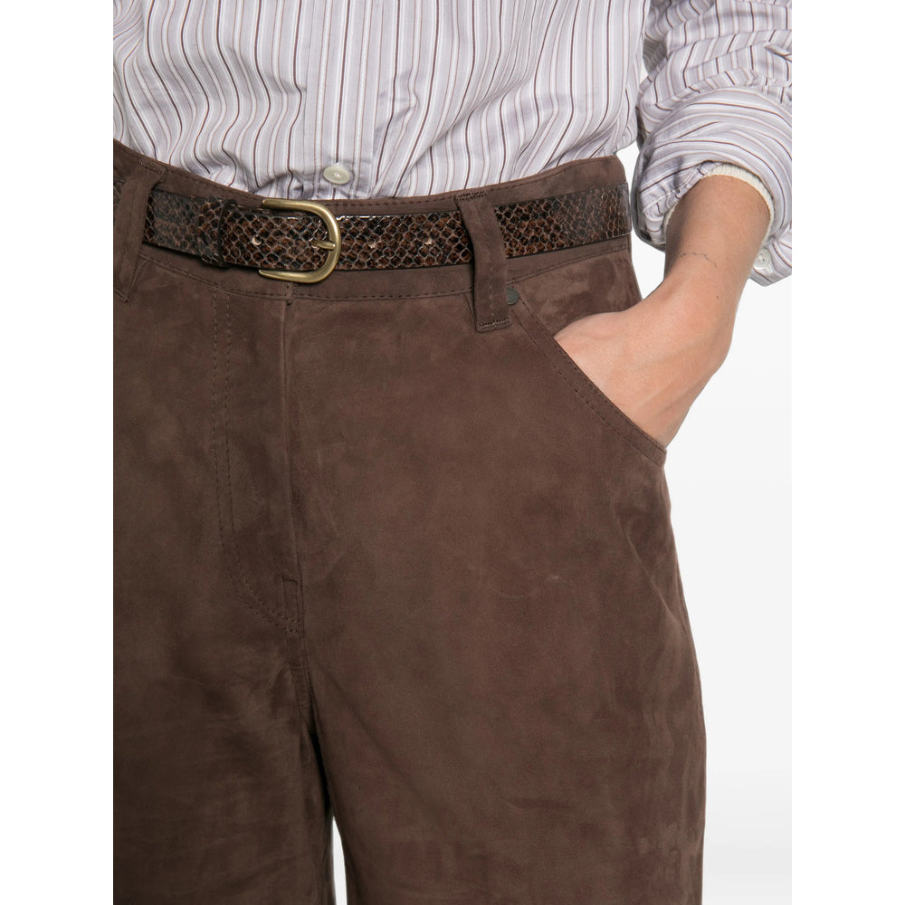 Brunello Cucinelli Brown Trousers - Palazzo Pants Women BRUNELLO CUCINELLI