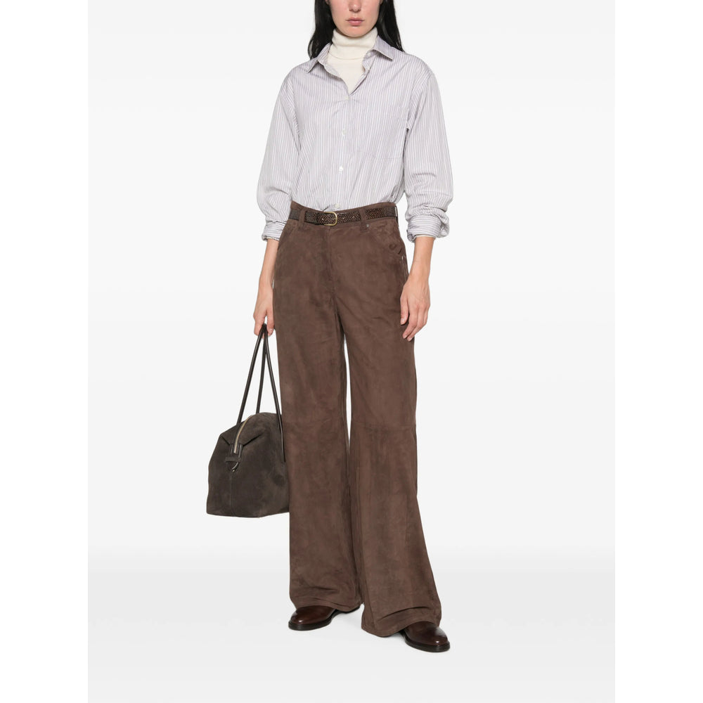 Brunello Cucinelli Brown Trousers - Palazzo Pants Women BRUNELLO CUCINELLI