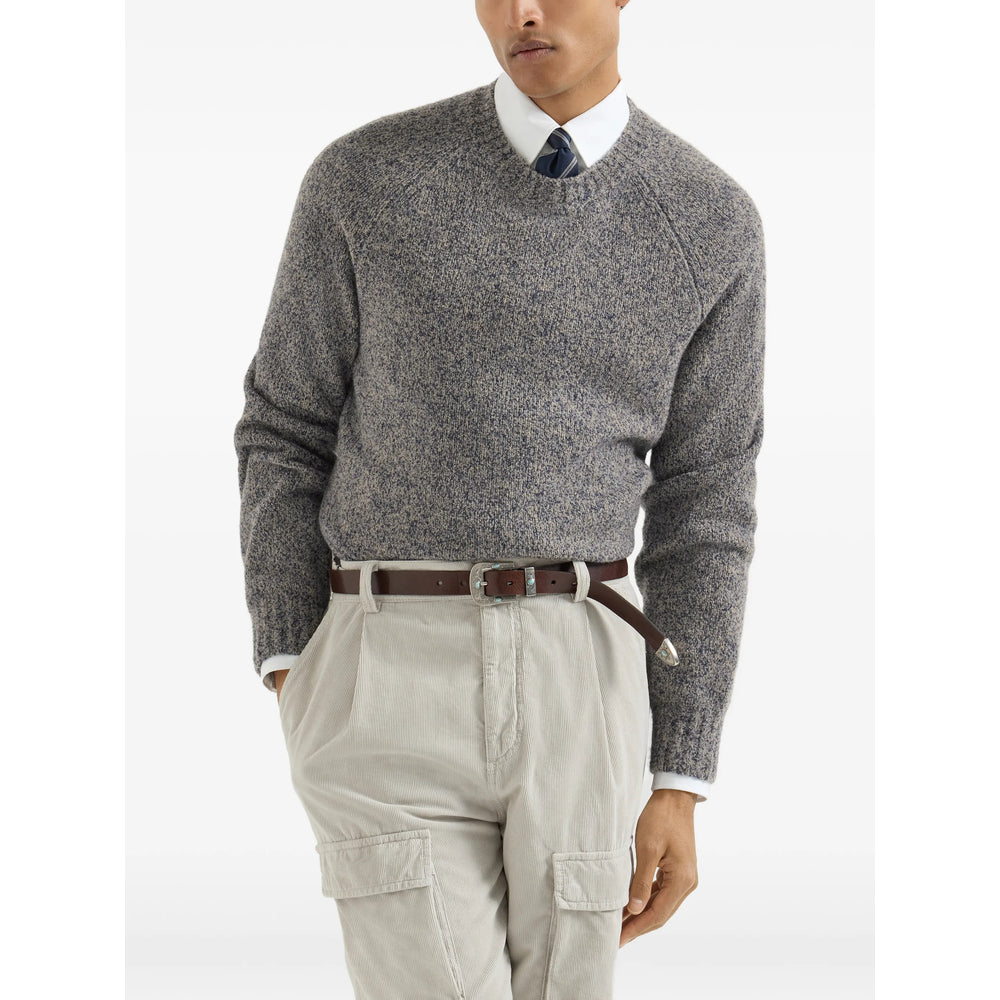 Brunello Cucinelli Grey Sweaters & Knitwear - Jumpers Men BRUNELLO CUCINELLI