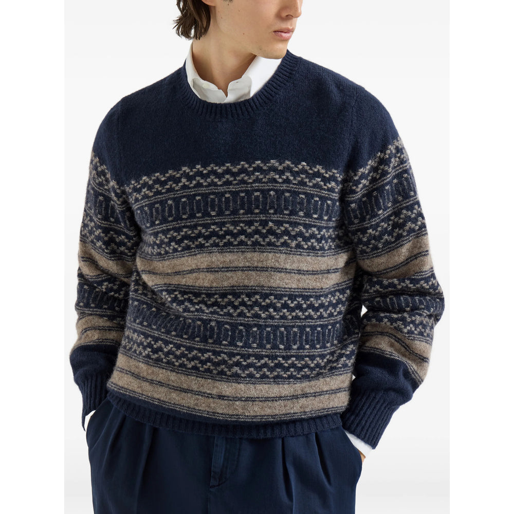 Brunello Cucinelli Blue Sweaters & Knitwear - Jumpers Men BRUNELLO CUCINELLI