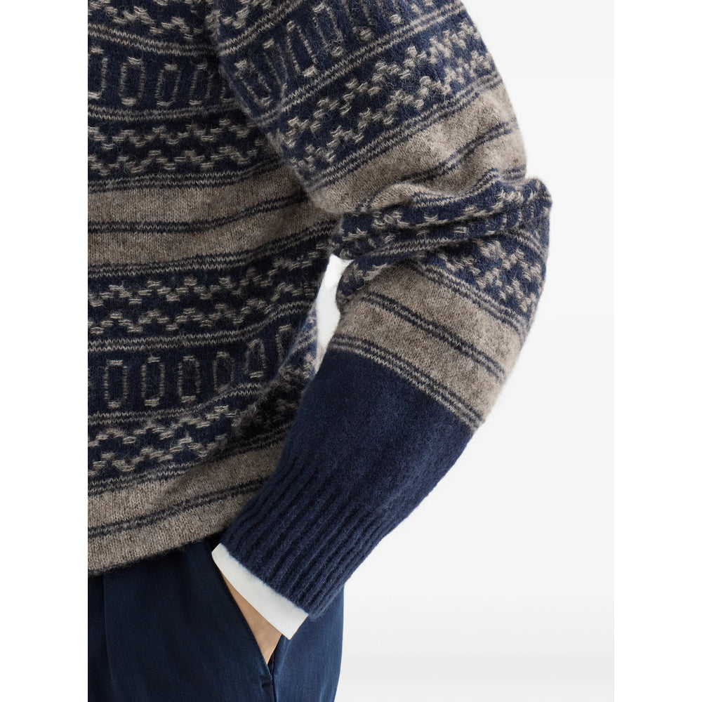 Brunello Cucinelli Blue Sweaters & Knitwear - Jumpers Men BRUNELLO CUCINELLI