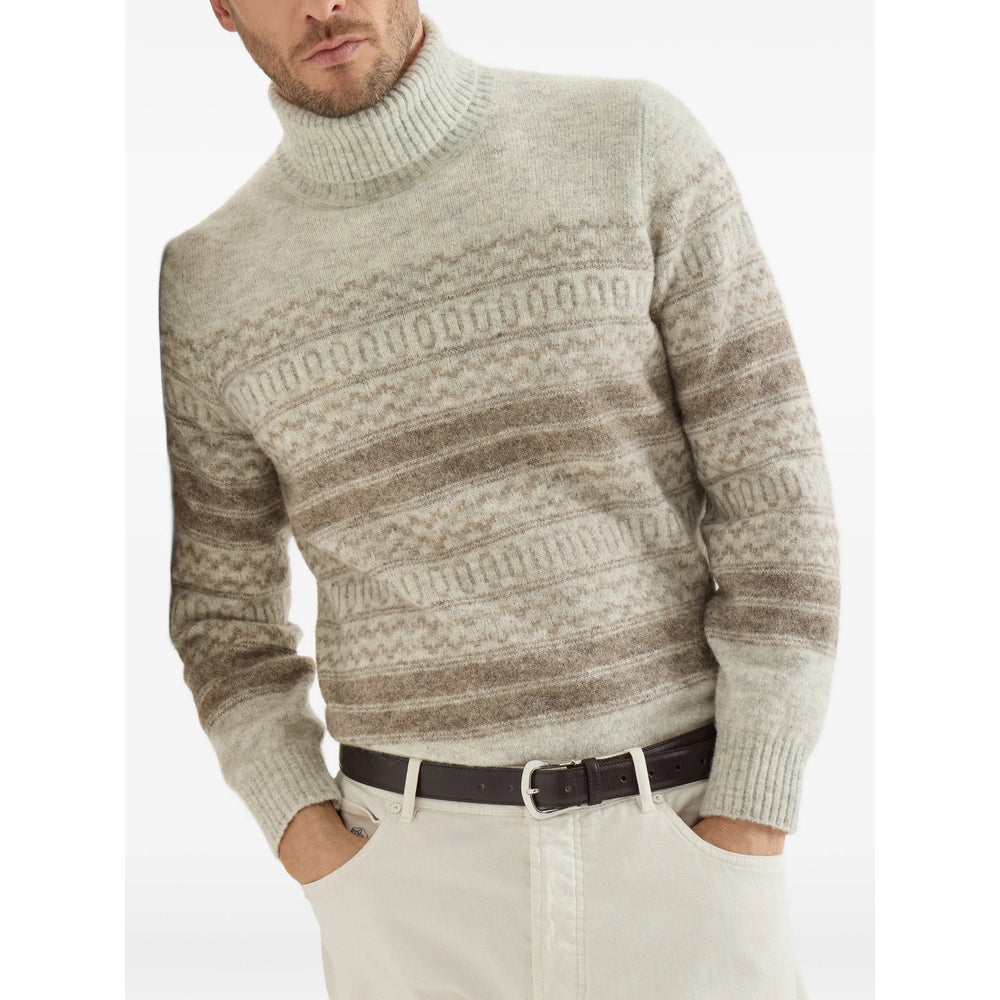 Brunello Cucinelli Neutrals Sweaters & Knitwear - Jumpers Men BRUNELLO CUCINELLI