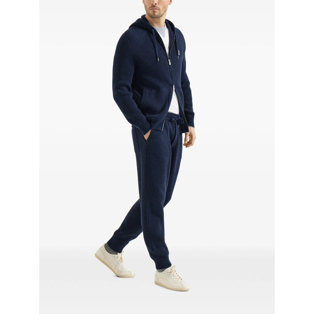 Brunello Cucinelli Blue Trousers - Track Pants Men BRUNELLO CUCINELLI