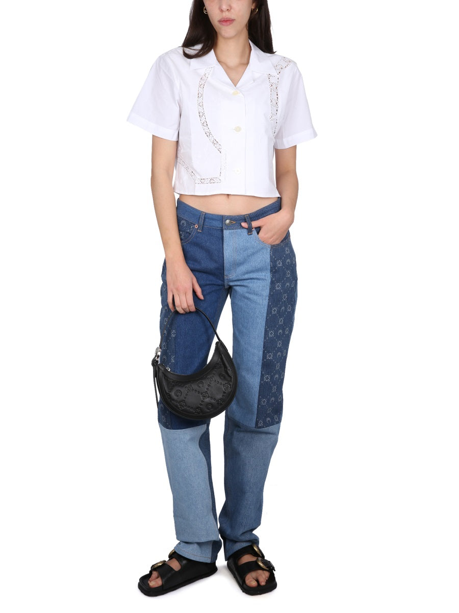 Marine Serre Women Jeans In Denim MARINE SERRE