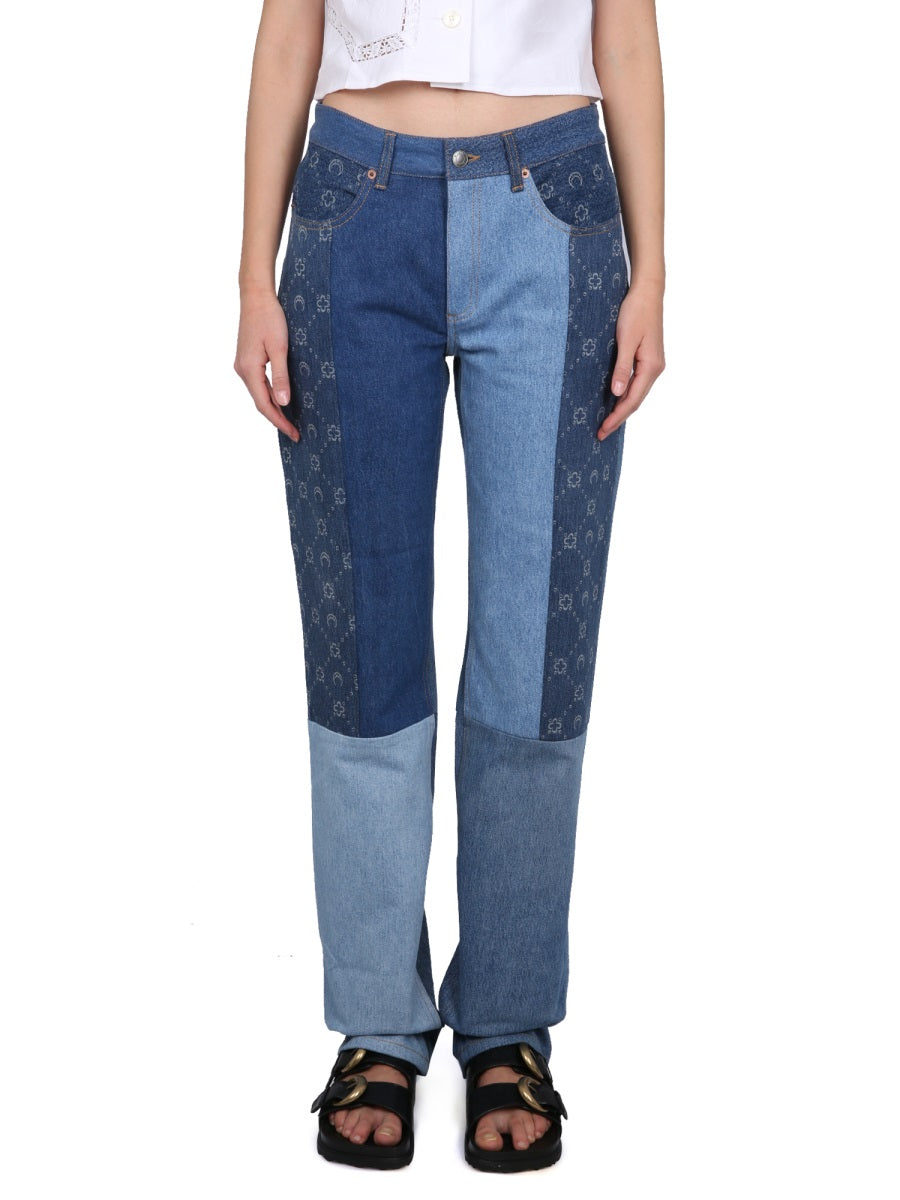 Marine Serre Women Jeans In Denim MARINE SERRE