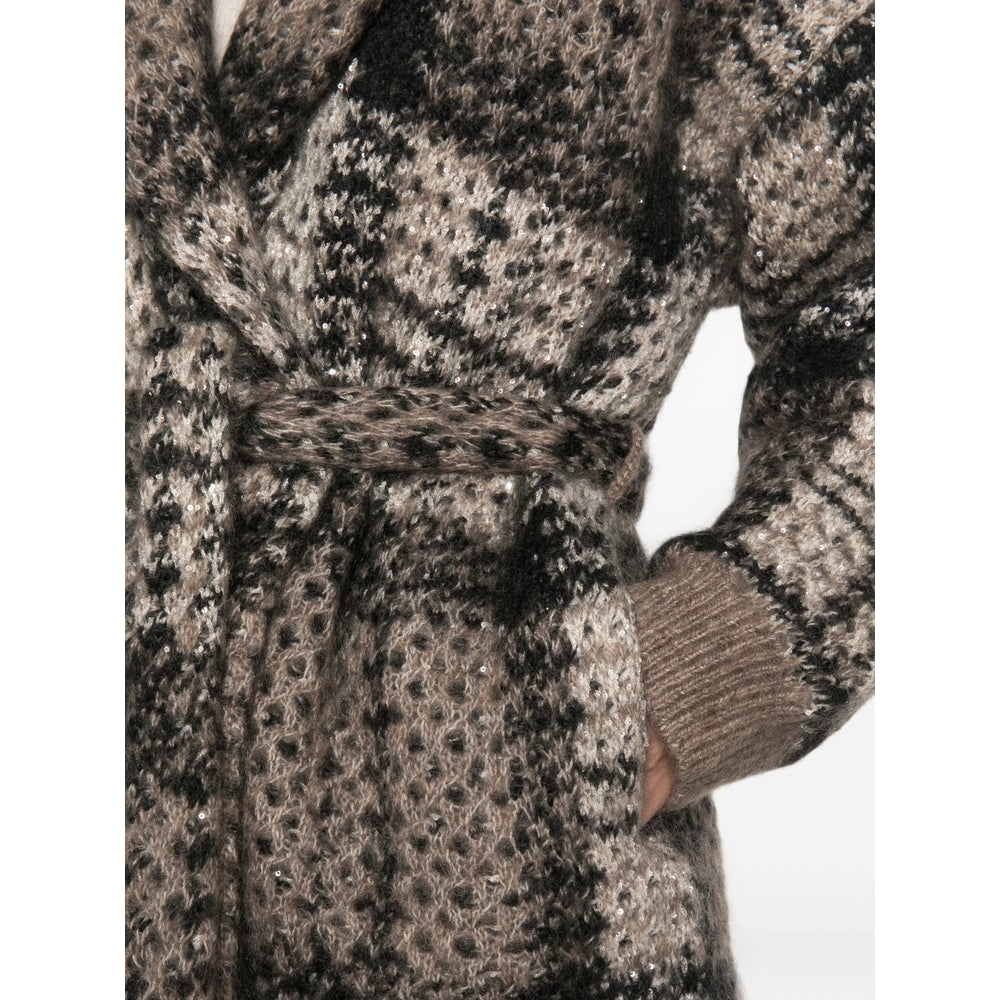 Brunello Cucinelli Brown Knitwear - Cardigans Women BRUNELLO CUCINELLI