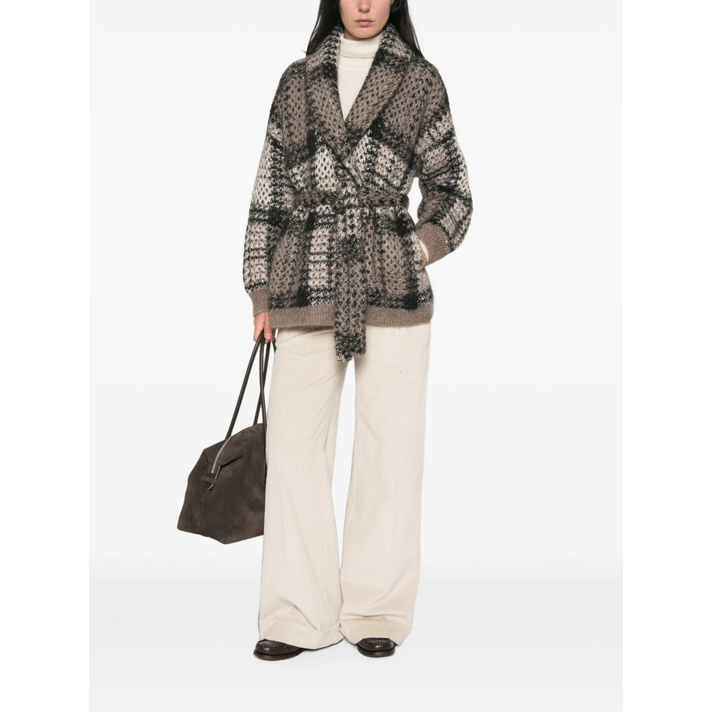 Brunello Cucinelli Brown Knitwear - Cardigans Women BRUNELLO CUCINELLI