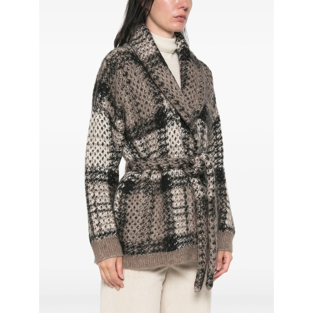 Brunello Cucinelli Brown Knitwear - Cardigans Women BRUNELLO CUCINELLI