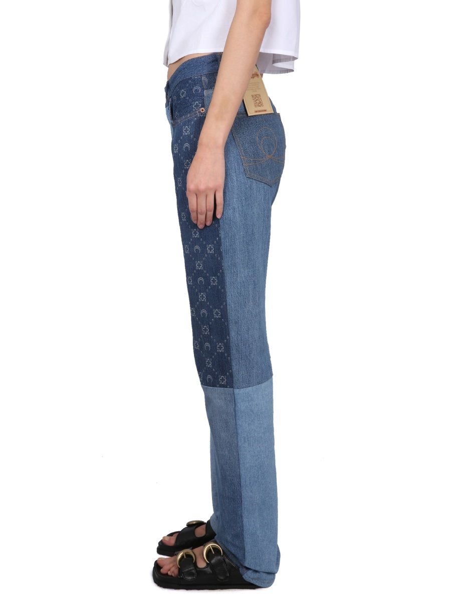 Marine Serre Women Jeans In Denim MARINE SERRE