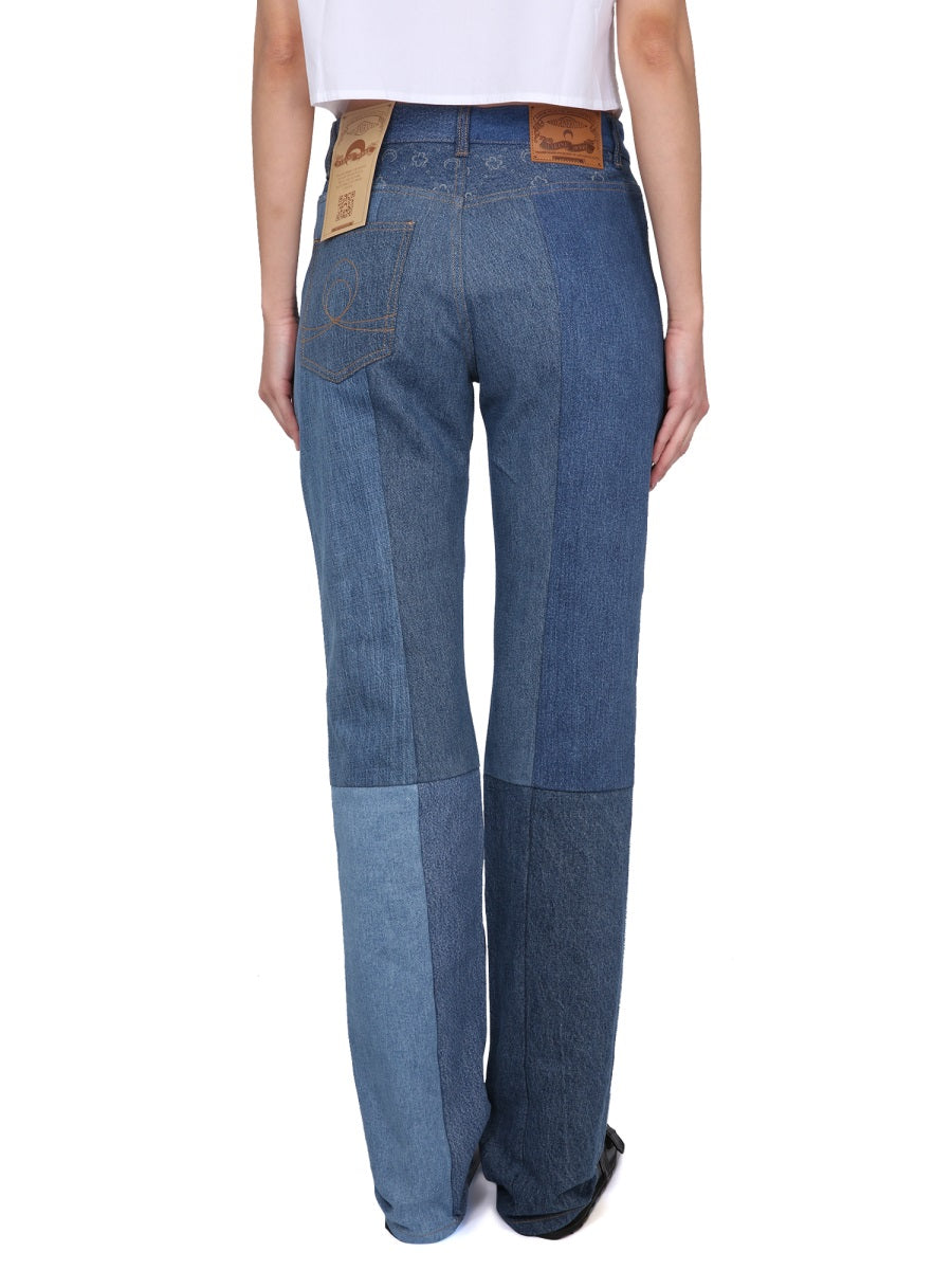 Marine Serre Women Jeans In Denim MARINE SERRE