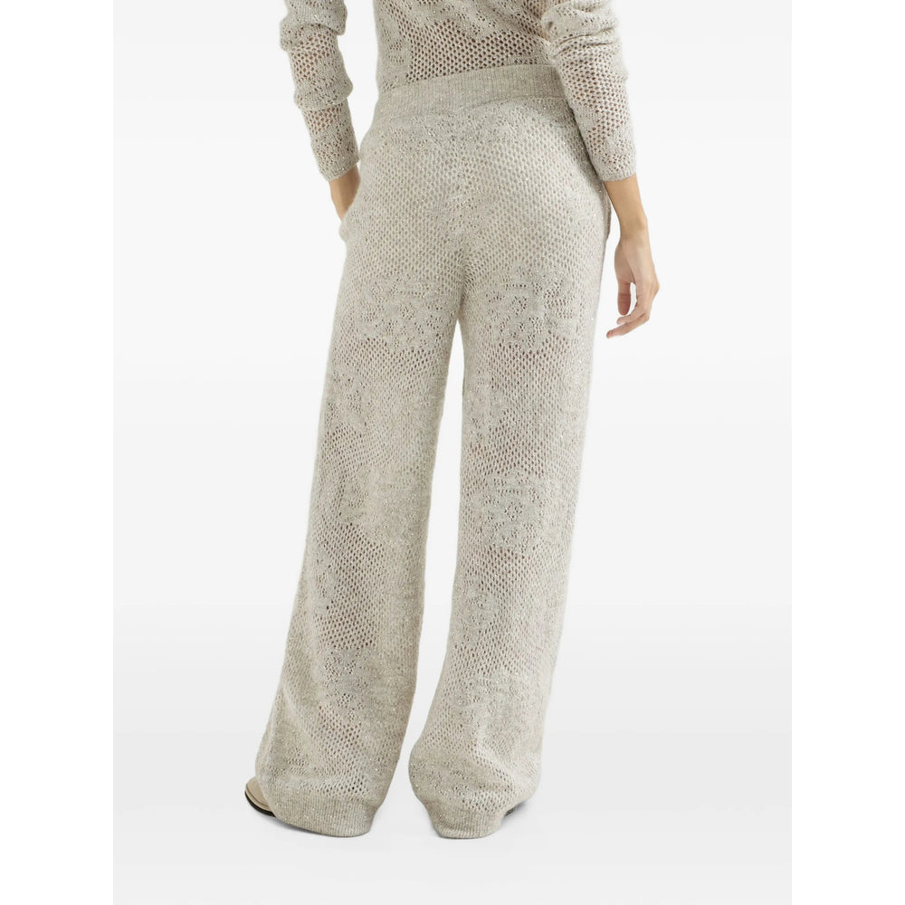 Brunello Cucinelli Neutrals Trousers - Track Pants Women BRUNELLO CUCINELLI