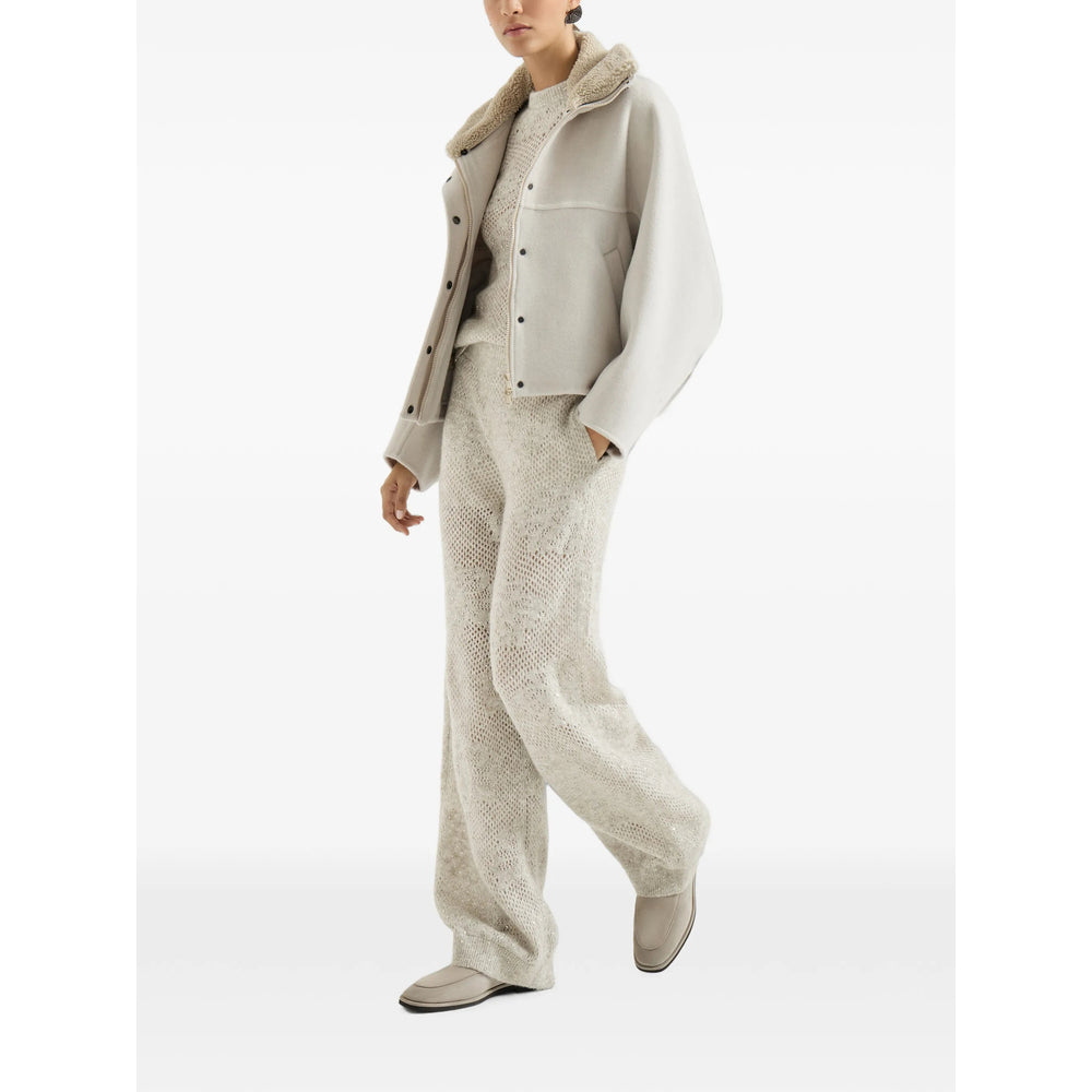 Brunello Cucinelli Neutrals Trousers - Track Pants Women BRUNELLO CUCINELLI