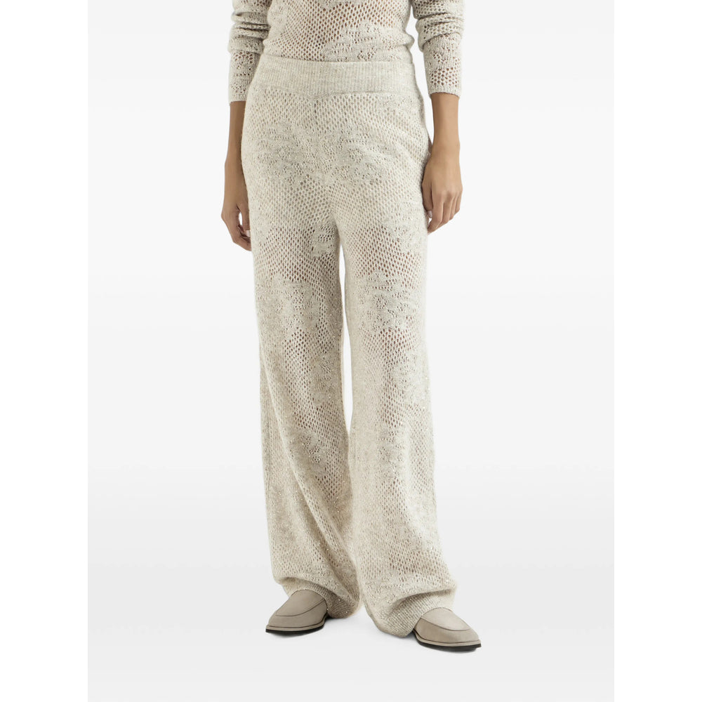 Brunello Cucinelli Neutrals Trousers - Track Pants Women BRUNELLO CUCINELLI