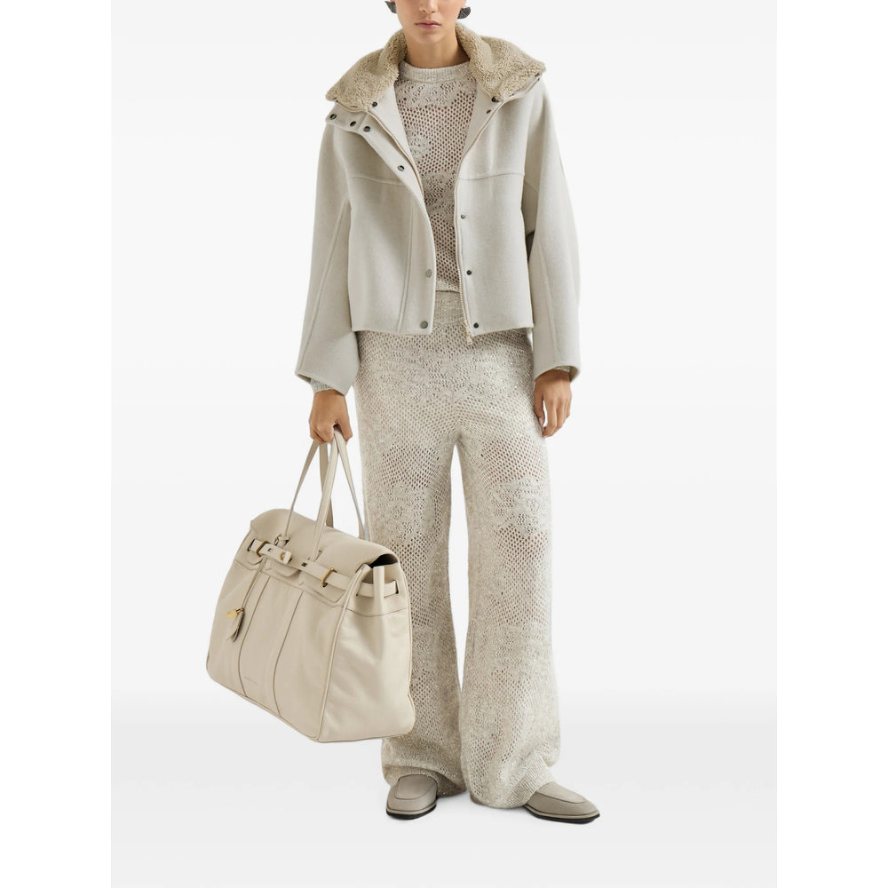 Brunello Cucinelli Neutrals Jackets - Faux Fur & Shearling Jackets Women BRUNELLO CUCINELLI