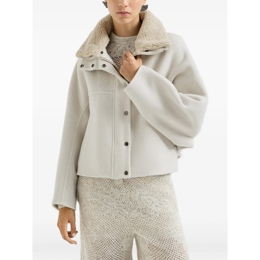 Brunello Cucinelli Neutrals Jackets - Faux Fur & Shearling Jackets Women BRUNELLO CUCINELLI