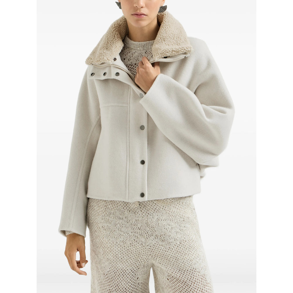 Brunello Cucinelli Neutrals Jackets - Faux Fur & Shearling Jackets Women BRUNELLO CUCINELLI