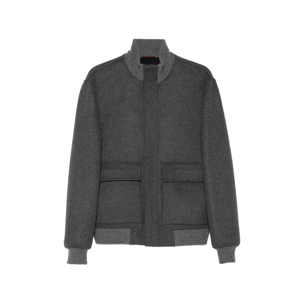 Brunello Cucinelli Grey Jackets - Bomber Jackets Men BRUNELLO CUCINELLI
