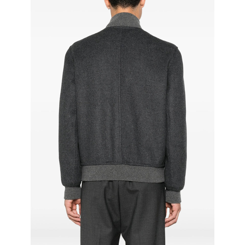 Brunello Cucinelli Grey Jackets - Bomber Jackets Men BRUNELLO CUCINELLI