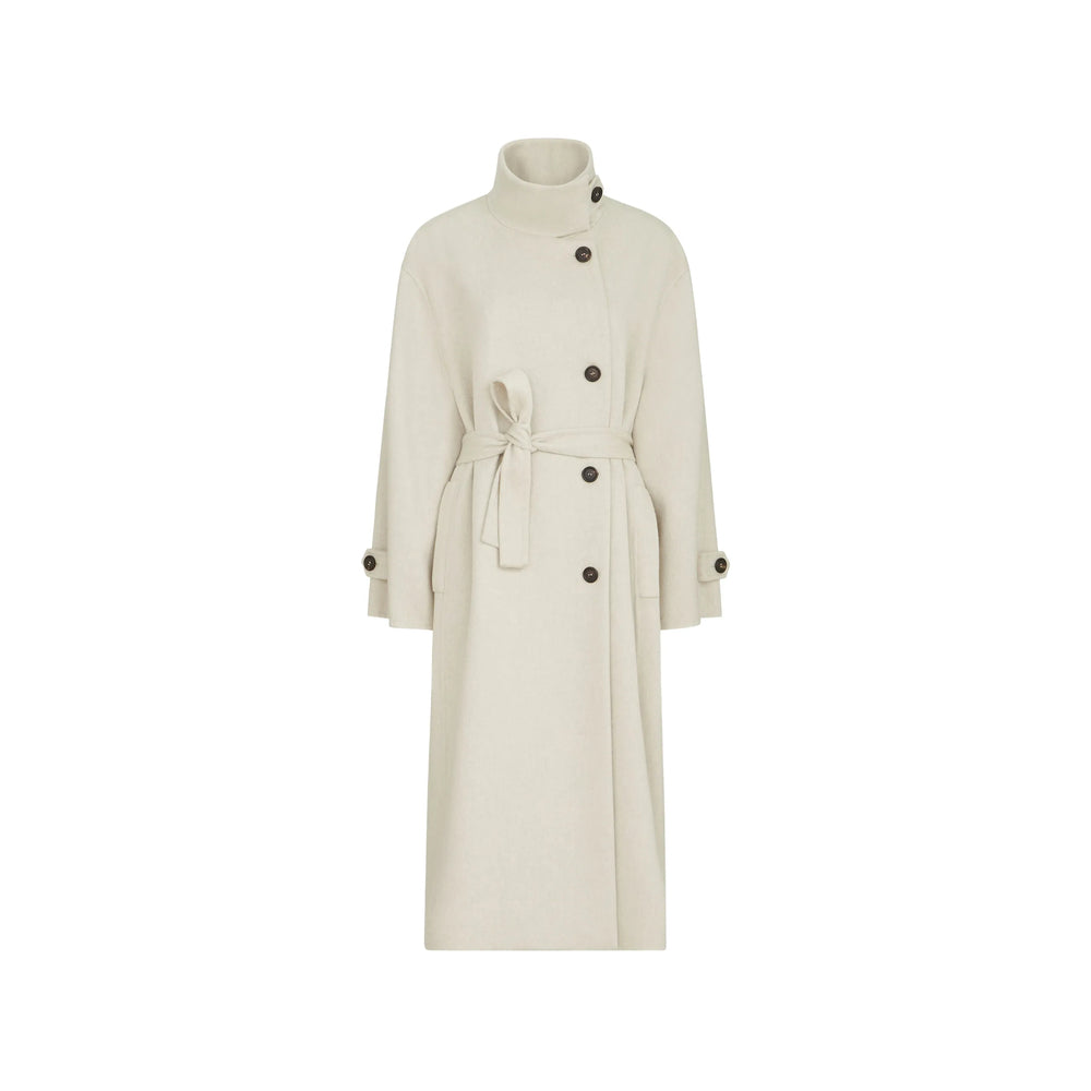 Brunello Cucinelli Neutrals Coats - Single Breasted Coats Women BRUNELLO CUCINELLI