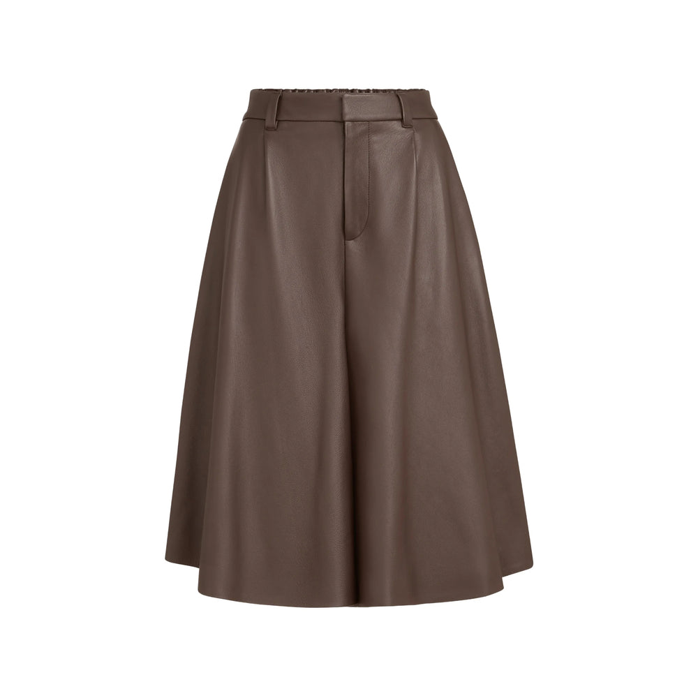 Brunello Cucinelli Brown Shorts - Leather & Faux Leather Shorts Women BRUNELLO CUCINELLI
