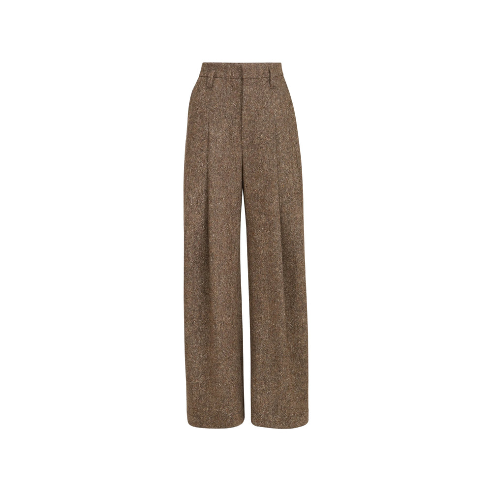 Brunello Cucinelli Brown Trousers - Palazzo Pants Women BRUNELLO CUCINELLI