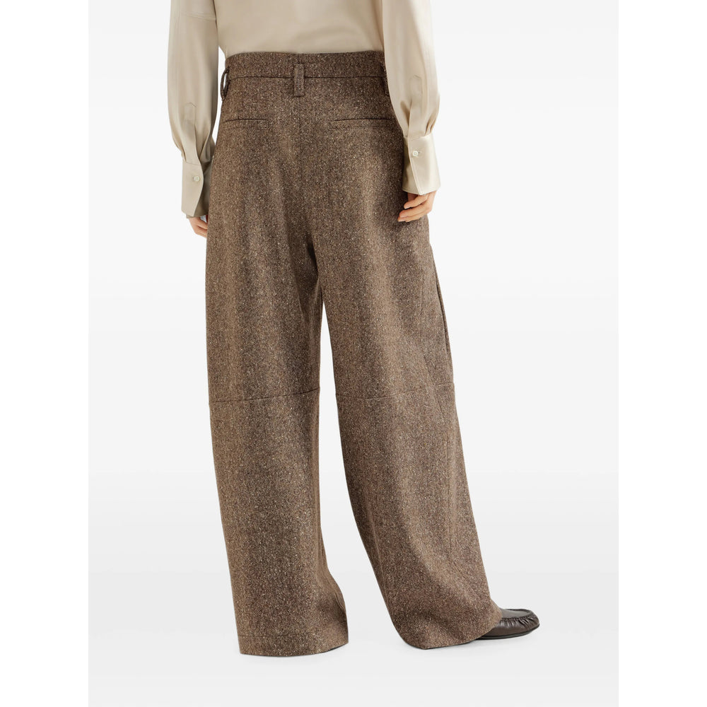 Brunello Cucinelli Brown Trousers - Palazzo Pants Women BRUNELLO CUCINELLI