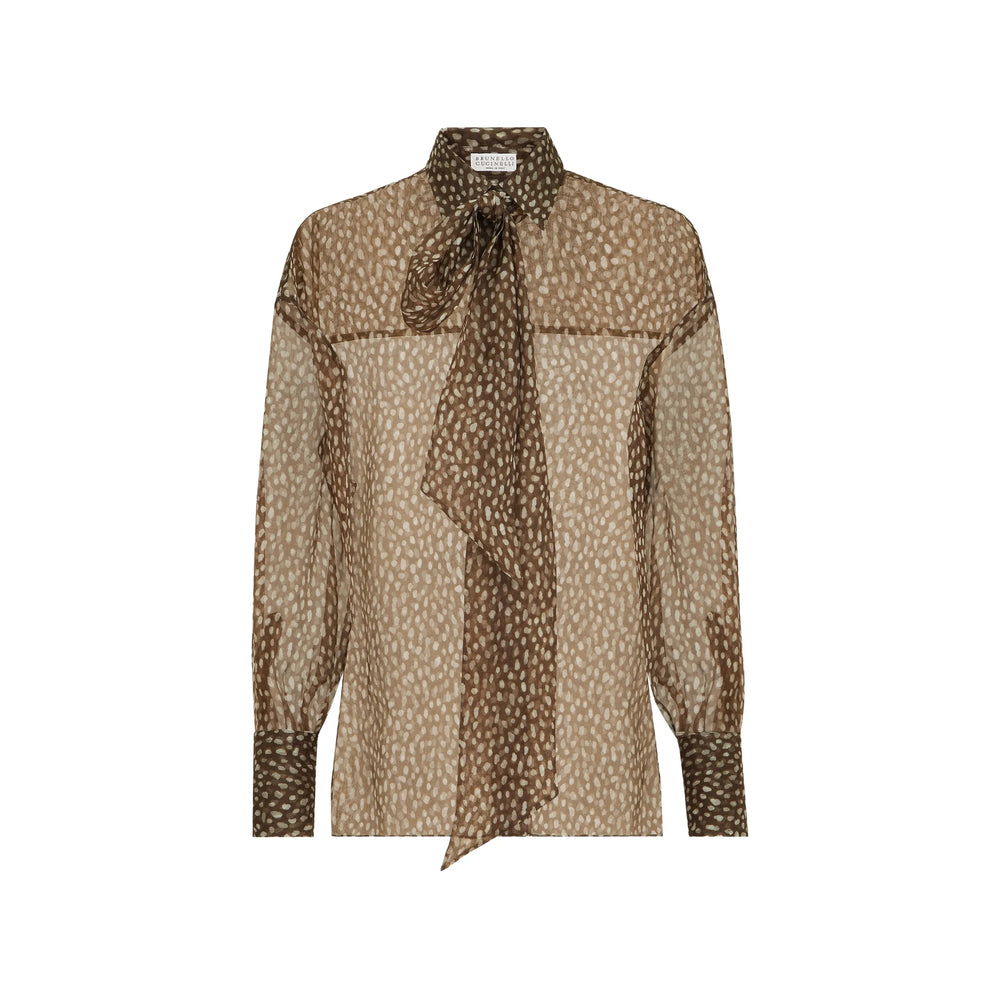 Brunello Cucinelli Brown Tops - Shirts Women BRUNELLO CUCINELLI