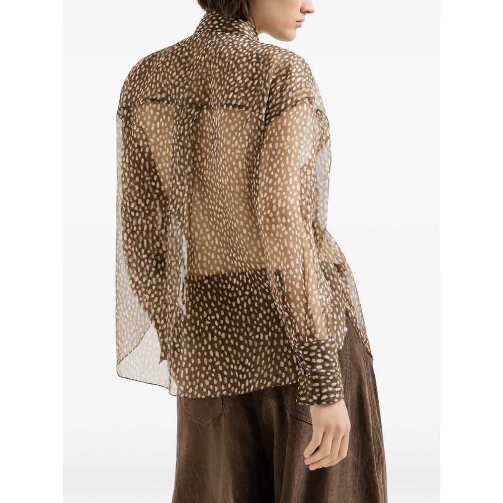 Brunello Cucinelli Brown Tops - Shirts Women BRUNELLO CUCINELLI