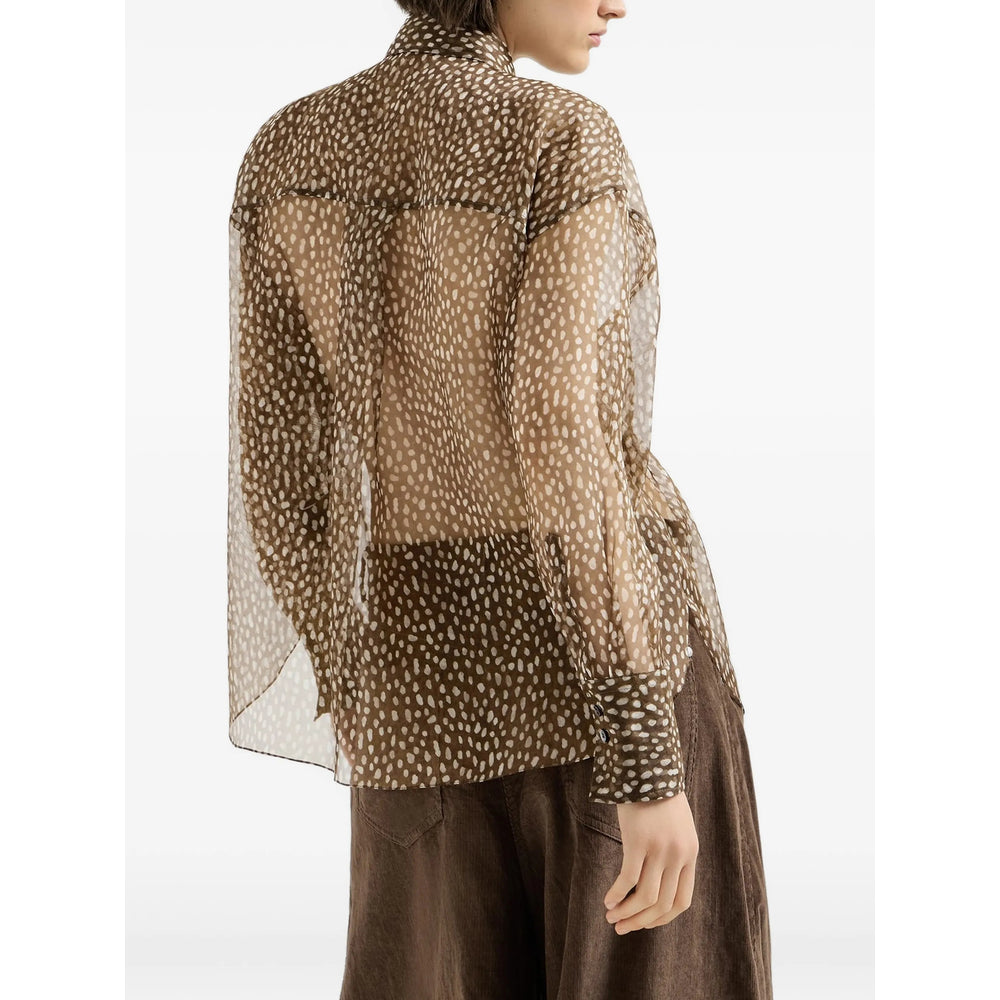 Brunello Cucinelli Brown Tops - Shirts Women BRUNELLO CUCINELLI
