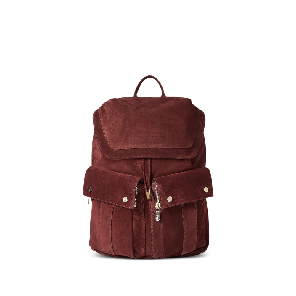 Brunello Cucinelli Brown Backpacks Men BRUNELLO CUCINELLI