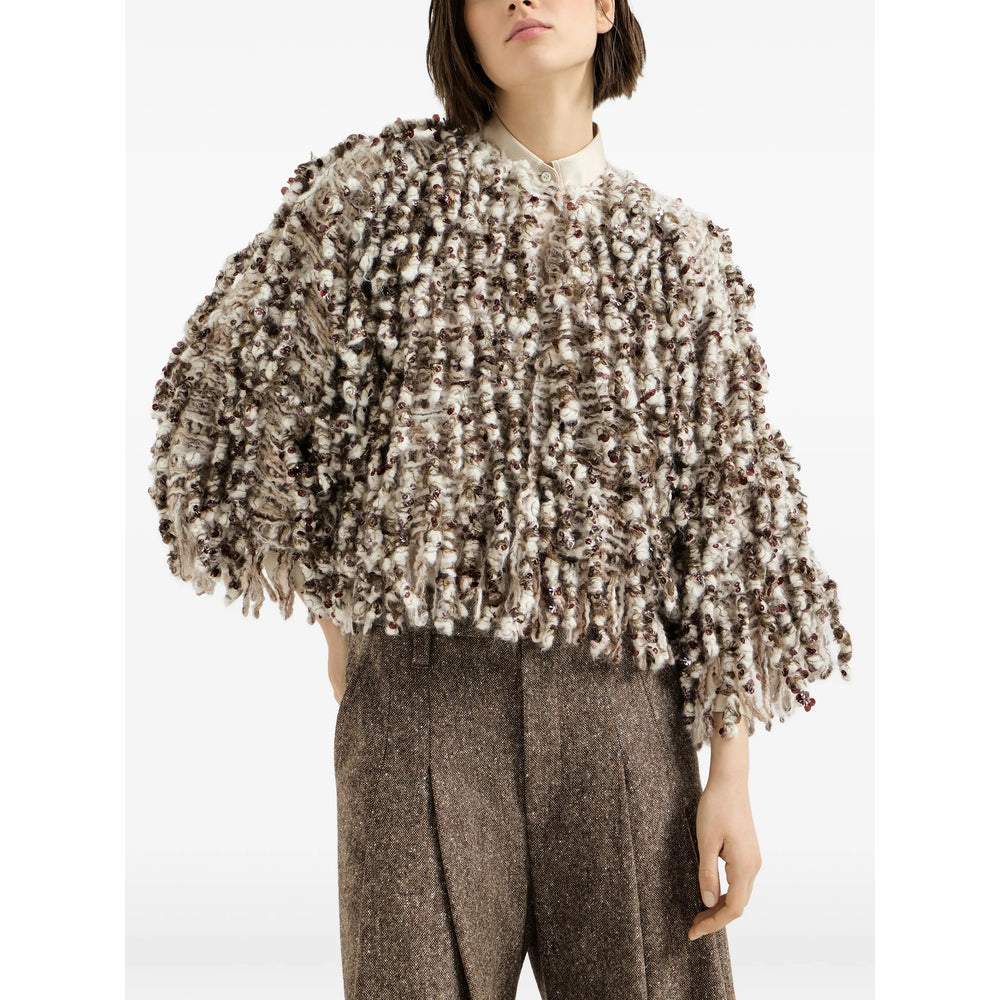 Brunello Cucinelli Neutrals Knitwear - Cardigans Women BRUNELLO CUCINELLI