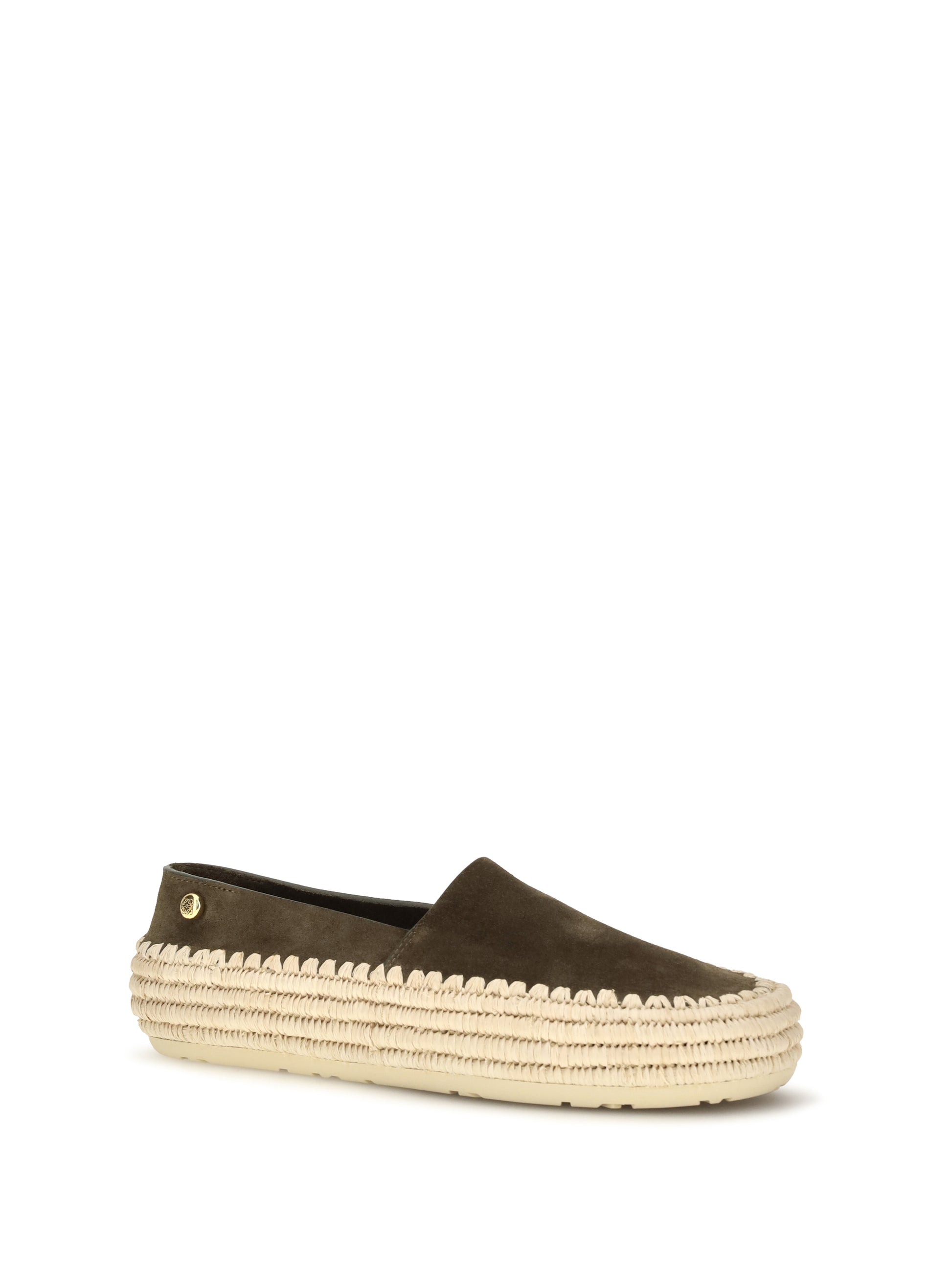 Loewe Women Rio Suede And Raffia Espadrillas LOEWE