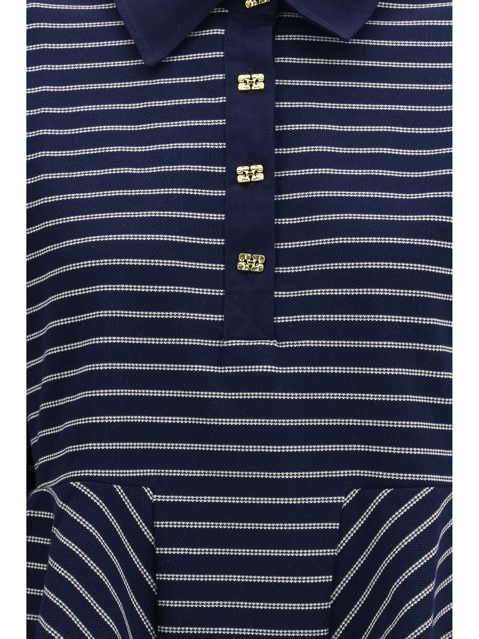 Ganni Women Striped Polo Shirt GANNI