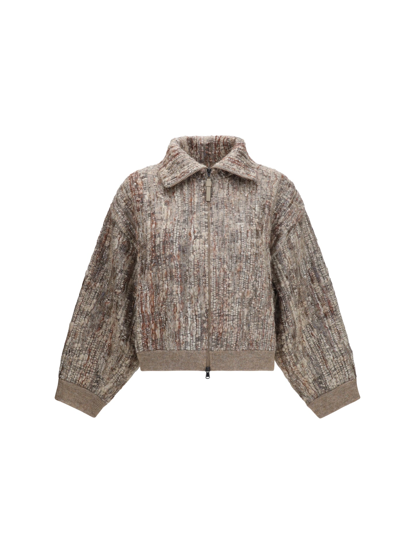 Brunello Cucinelli Women Perforated Zip Cardigan BRUNELLO CUCINELLI