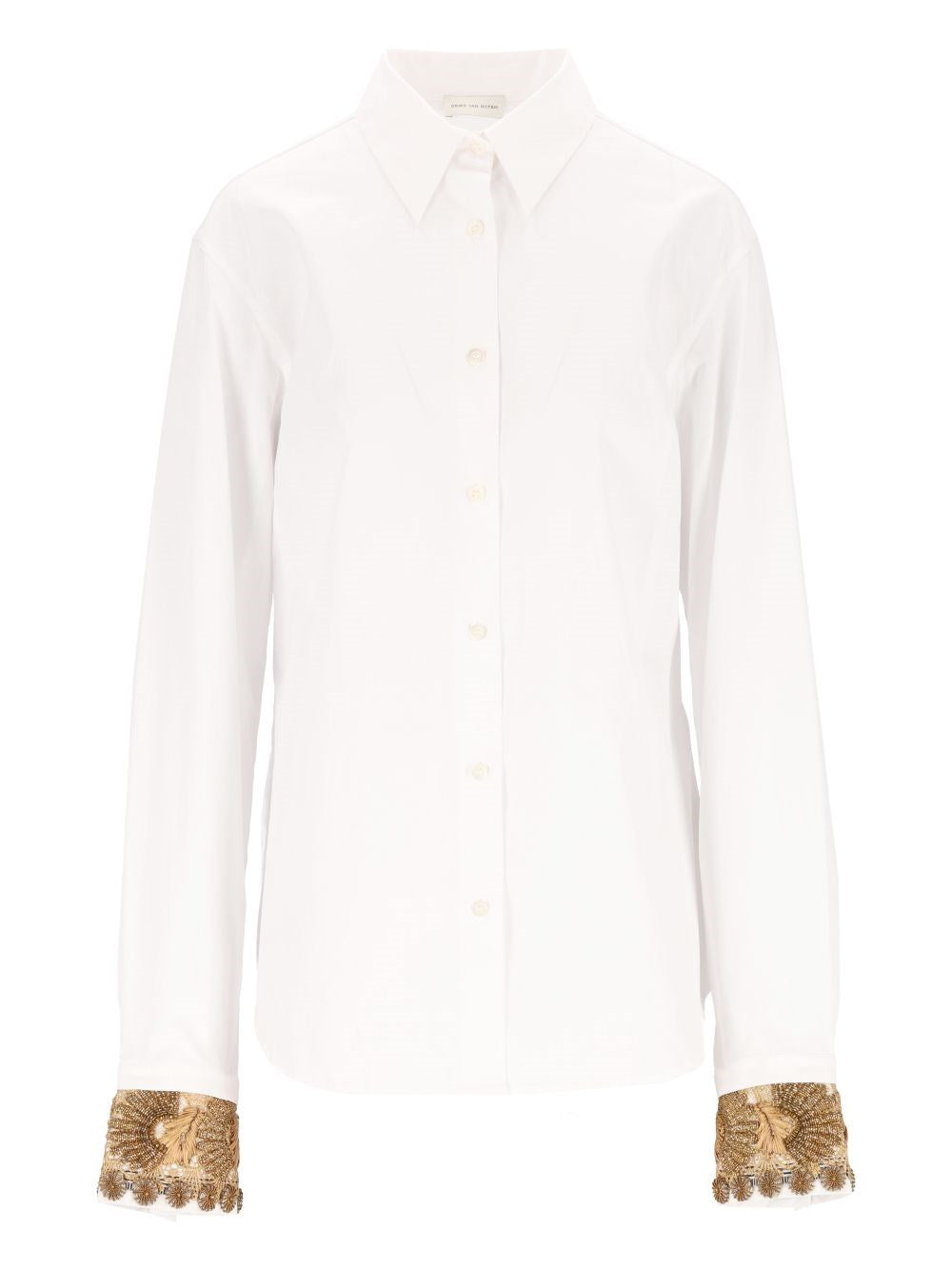 Dries Van Noten Women Embroidered Cotton Poplin Shirt DRIES VAN NOTEN
