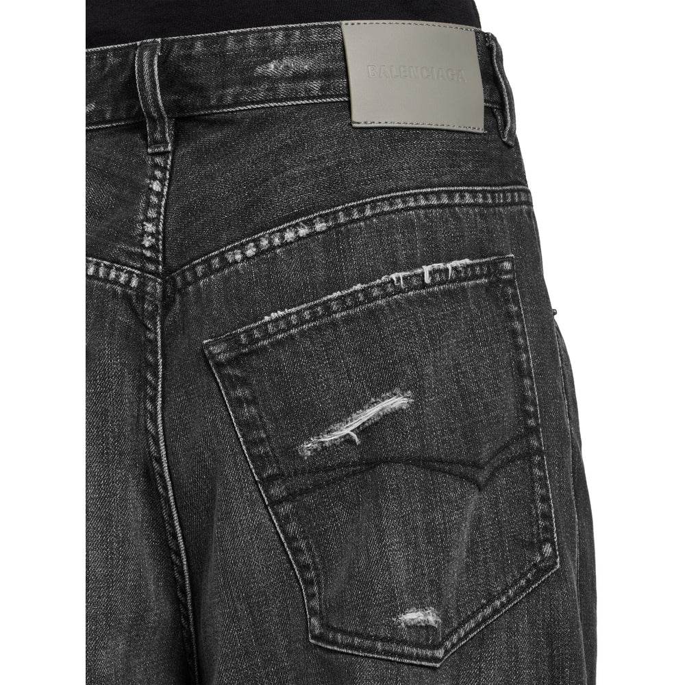 Balenciaga Grey Denim - Wide-Leg Jeans Men BALENCIAGA