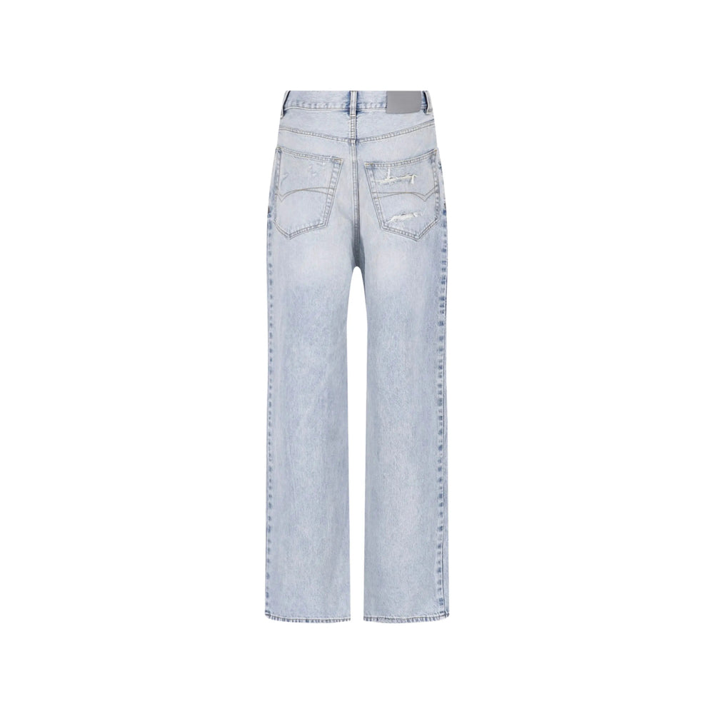 Balenciaga Blue Denim - Wide-Leg Jeans Women BALENCIAGA