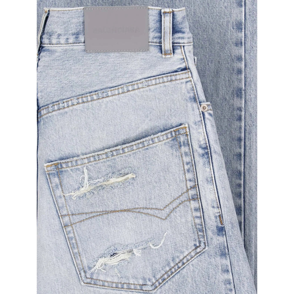 Balenciaga Blue Denim - Wide-Leg Jeans Women BALENCIAGA