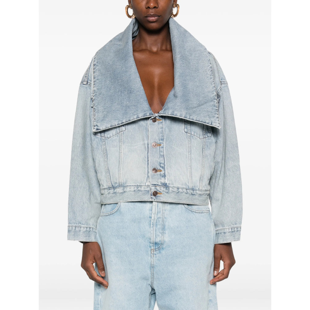 Balenciaga Blue Jackets - Denim Jackets Women BALENCIAGA