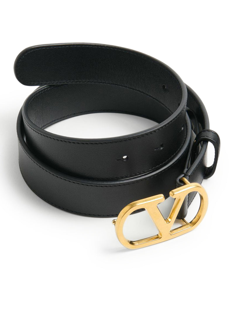 Valentino Garavani Women 30 Mm Vlogo Signature Calfskin Belt VALENTINO GARAVANI